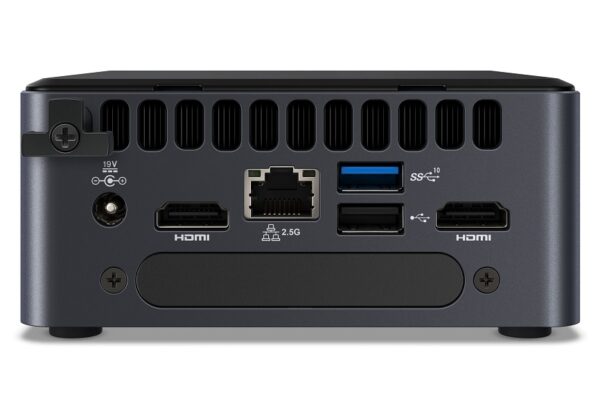 Intel NUC 11 Pro Light Tall Chassis Back Straight